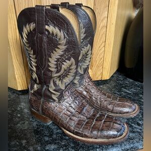 Lucchese Caiman Tail Exotic Alligator boots. Size 12D